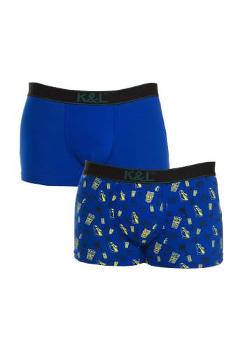 Kisses and Love 2er-Set: Boxershorts in Blue