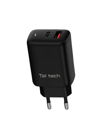 Wisam Teltech Power-Ladegerät GaN USB / USB-C 65W QC PD schwarz TCH-05
