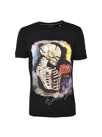 Roberto Geissini Art Skull T-Shirt Schwarz