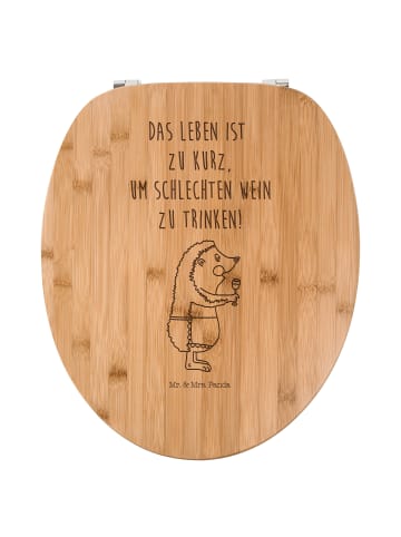 Mr. & Mrs. Panda WC Sitz Igel Wein mit Spruch in Transparent