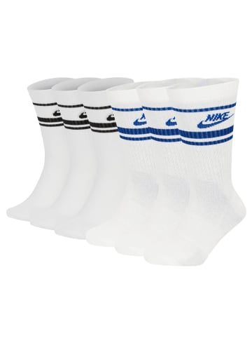 Nike Socken 6er Pack in Weiß/Schwarz/Weiß/Blau