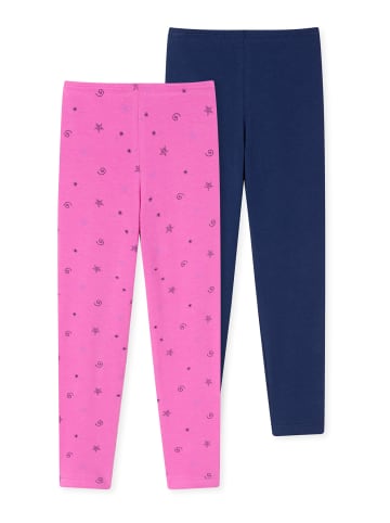 Schiesser Leggings 95/5 Organic Cotton in dunkelblau, pink