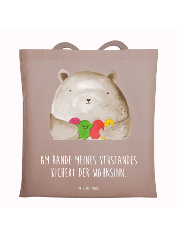 Mr. & Mrs. Panda Einkaufstüte Bär Gefühl mit Spruch in Braun Pastell