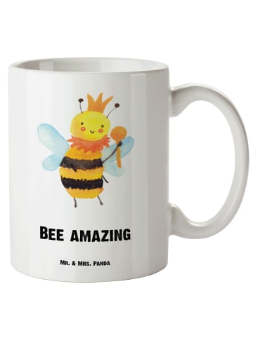 Mr. & Mrs. Panda Teepott Biene König mit Spruch in Weiß