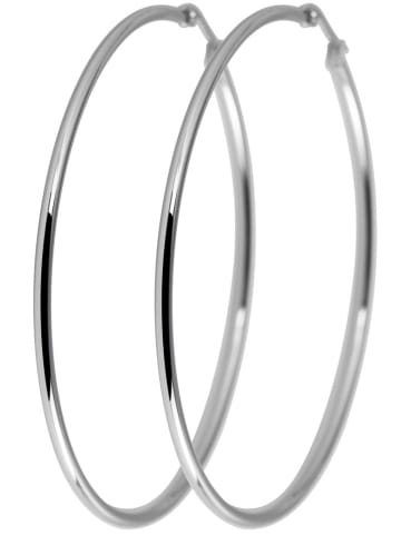 Adeliás Damen Ohrringe – Creole aus Edelstahl in silber