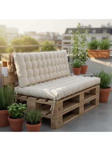 relaxdays Bankauflage in Beige - 190 x 70 cm