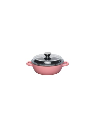 Riess Schmorpfanne mit Glasdeckel in Pink