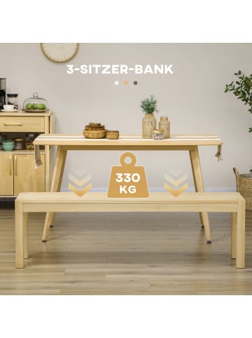 HOMCOM Sitzbank-175L x 33B x 45H cm-Naturholz