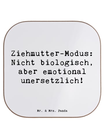 Mr. & Mrs. Panda Untersetzer Ziehmutter Modus mit Spruch in Weiß
