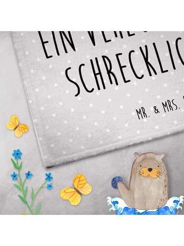 Mr. & Mrs. Panda Handtuch Bär Schaukel mit Spruch in Grau Pastell