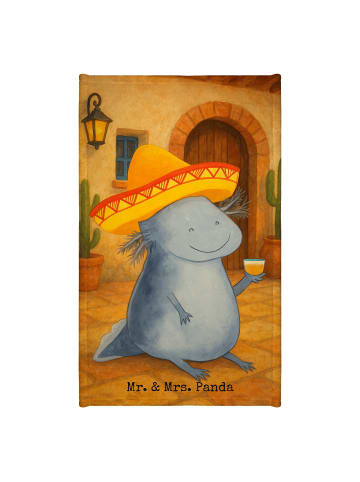 Mr. & Mrs. Panda Handtuch Axolotl Tequila Design ohne Spruch in Weiß