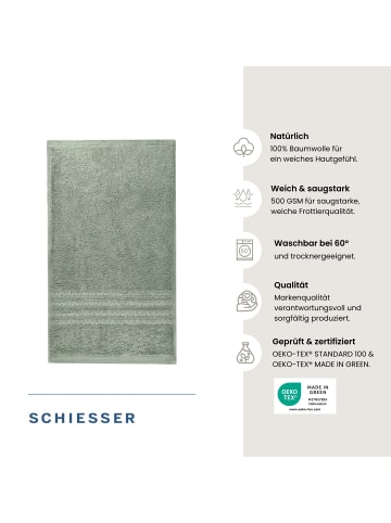 Schiesser Gästetuchset Milano 5-teilig in Hellgrün
