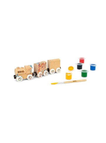 Brio Brio Aktionsspiel Holzzug zum Anmalen in bunt