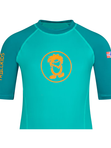 Trollkids Badeshirt Kvalvika T in sea green