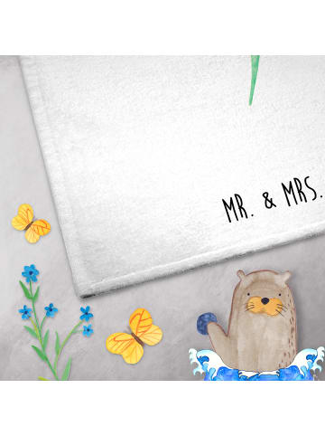 Mr. & Mrs. Panda Handtuch Hummel Blume ohne Spruch in Weiß