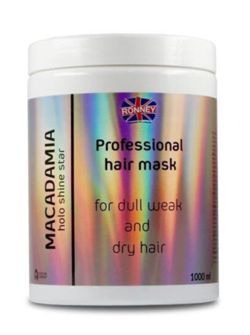Ronney Professional Holo shine star Mask Macadamia für dünnes, schwaches & trockenes Haar 1000 ml