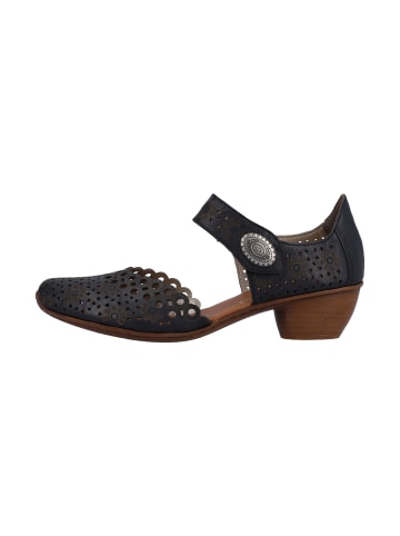 rieker Sandalen mit Absatz aus Leder Blau