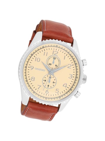 Oozoo Analog-Armbanduhr Oozoo Timepieces braun extra groß (ca. 48mm)