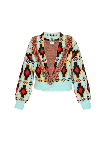 IZIA Cardigan in turquoise multicolor