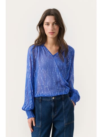 PART TWO Langarm-Bluse TeiaPW Relaxed fit in Amparo Blue Lurex
