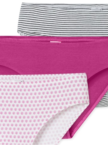 Schiesser Slip 955 Multi in weiß-schwarz gestreift, violett, weiß