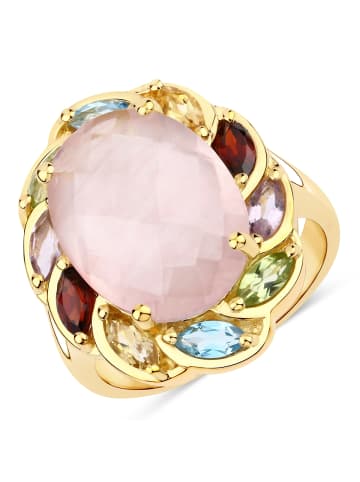 Rafaela Donata Ring Sterling Silber Rosenquarz in gelbgold