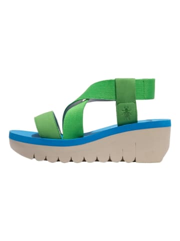 Fly London Sandalen in Grün/Blau