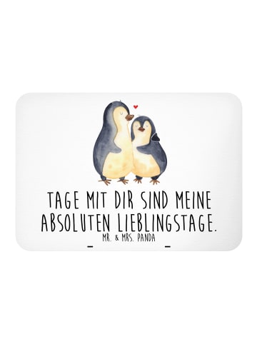 Mr. & Mrs. Panda Magnet Pinguin umarmen mit Spruch in Weiß