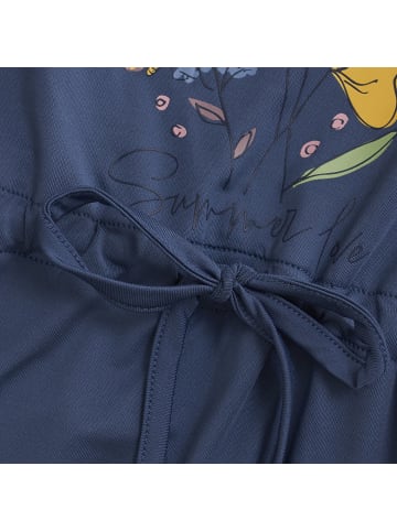 DEVOLD DRESS PRINT - S/S BASE LAYER in Indigo