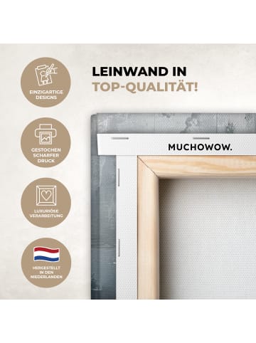MuchoWow Leinwand bilder Abstrakte Kunst gold grau (BxH)