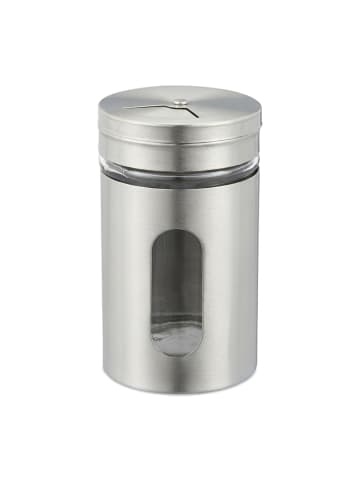 relaxdays 12er-Set: Gewürzstreuer in Silber - (H) 8,5 cm