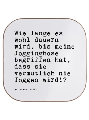 Mr. & Mrs. Panda Untersetzer für Gläser Wie lange es wohl... mit... in Weiß
