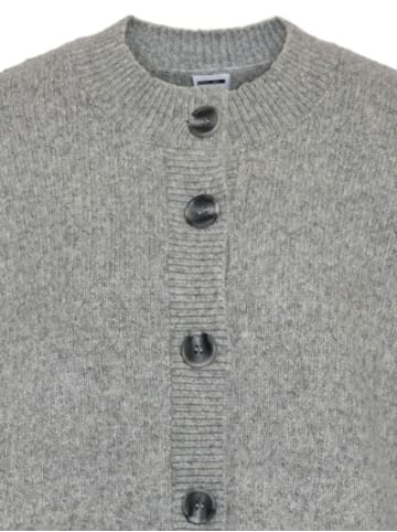 Noisy may Strickjacke mit Knöpfen und Rundhalsausschnitt in Grau-3
