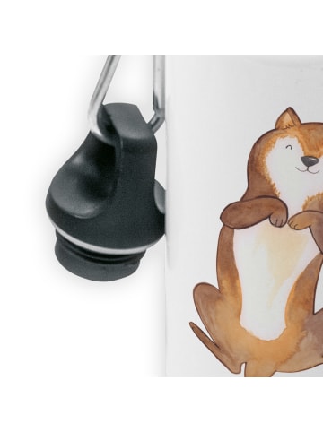 Mr. & Mrs. Panda Kindertrinkflasche Hund Streicheln ohne Spruch in Weiß
