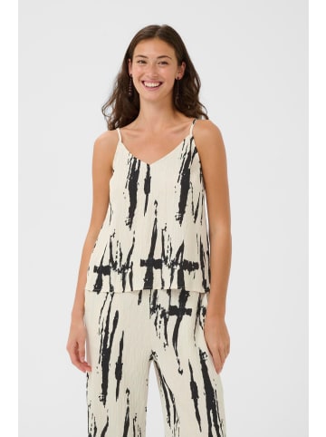 CULTURE Bluse ärmellos CUora Relaxed fit in White/Black Mix