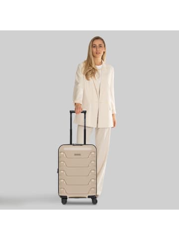 Smartbox Edition 01 4 Rollen Kabinentrolley 55 cm mit Dehnfalte in beige