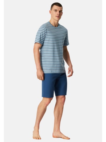 Schiesser Schlafanzug Casual Nightwear in Pacific blue