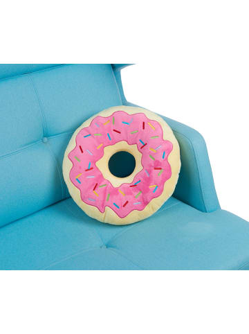 United Labels Donut Kissen Plüsch Dekokissen Zierkissen rundes Kopfkissen 40 cm in rosa