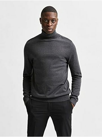 SELECTED HOMME Rollkragenpullover für Herren in anthrazit