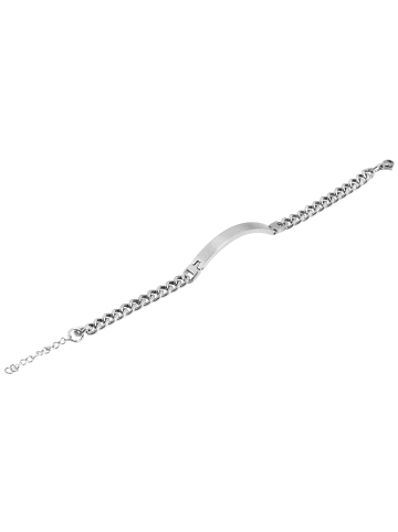 Adeliás Unisex Armband – Panzerarmband aus Edelstahl 21 cm in silber