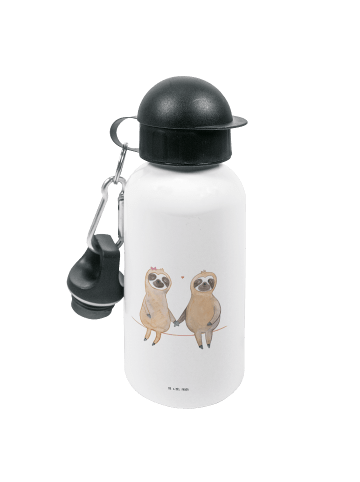 Mr. & Mrs. Panda Kindertrinkflasche Faultier Pärchen ohne Spruch in Weiß