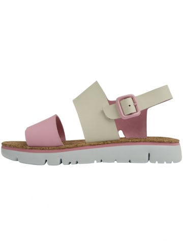 Camper Riemchensandalen " Oruga " in Rosa / Weiß