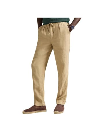 Lyle & Scott Beige Leinen Freizeithose