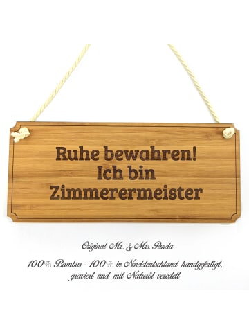 Mr. & Mrs. Panda Wanddeko Zimmerermeister mit Spruch in Keine Angabe