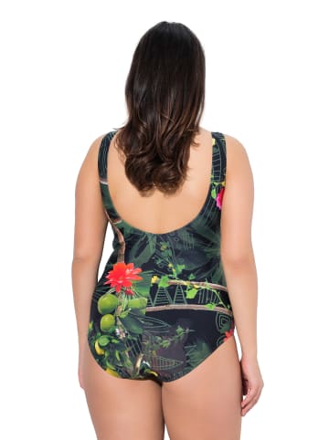 Ulla Popken Badeanzug in schwarz