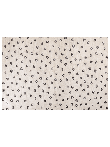 Beliani Kurzflor AFIS in Beige/Schwarz - (W) 160 x (H) 160 x (L) 230 cm