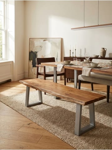 KADIMA DESIGN Esszimmerbank 120x40x45,5 cm Massivholz / Metall mit