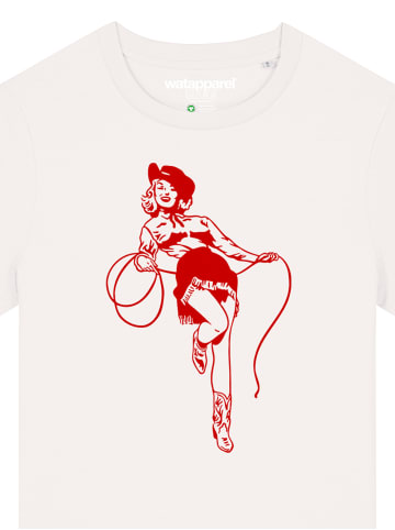 wat? Apparel T-Shirt Cowgirl in Off White
