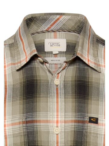 Camel Active Langarmhemd mit Brusttasche in Orange