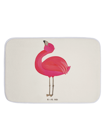 Mr. & Mrs. Panda Badvorleger Flamingo Stolz ohne Spruch in Weiß